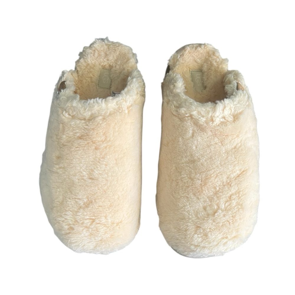 UGG Natural Fuzz Sugar Wool Faux Fur Slide Slipper - Picture 9 of 13